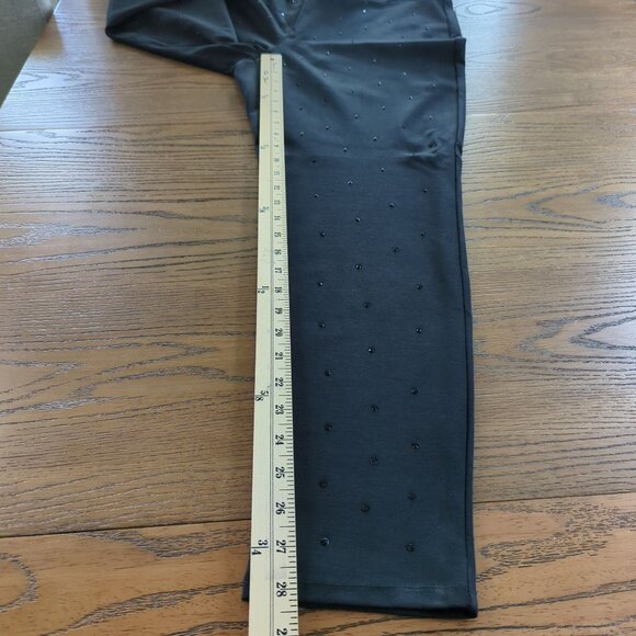 M Magaschoni Womens 1X Black‎ Pants Embellished Stretch Skinny Leg - Picture 13 of 14
